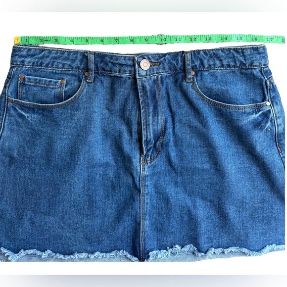 Forever 21 Blue Denim Mini Skirt Size US 31 - Picture 4 of 7
